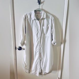 Maeve/Anthropologie Long White Tunic Shirt